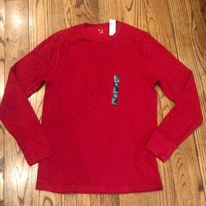 Men’s Red thermal tee shirt